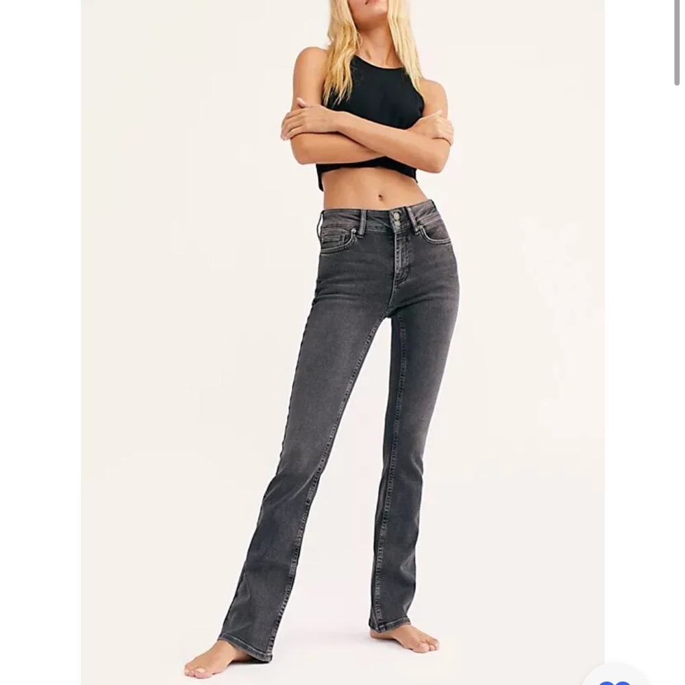 Free People Black Bootcut Jeans